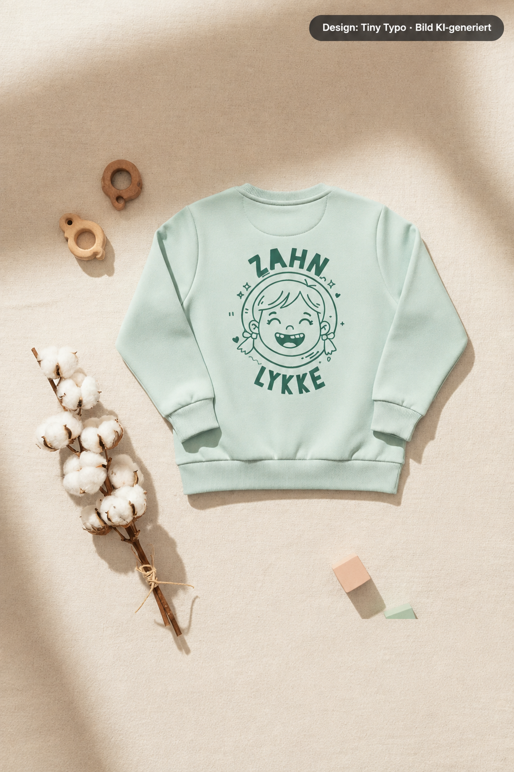 zahn lykke lücke sweater, mint ,flat lay